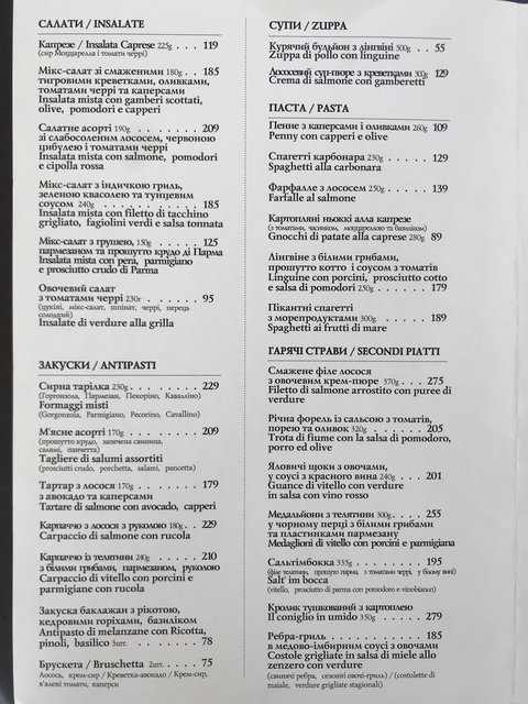Pizzeria Palazzo меню